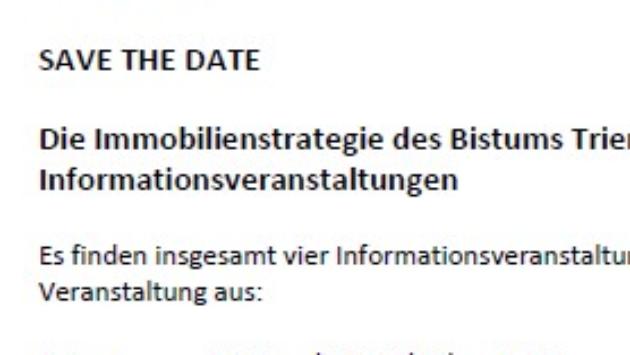 Einladung Infoveranstaltungen zur Immobilienstrategie