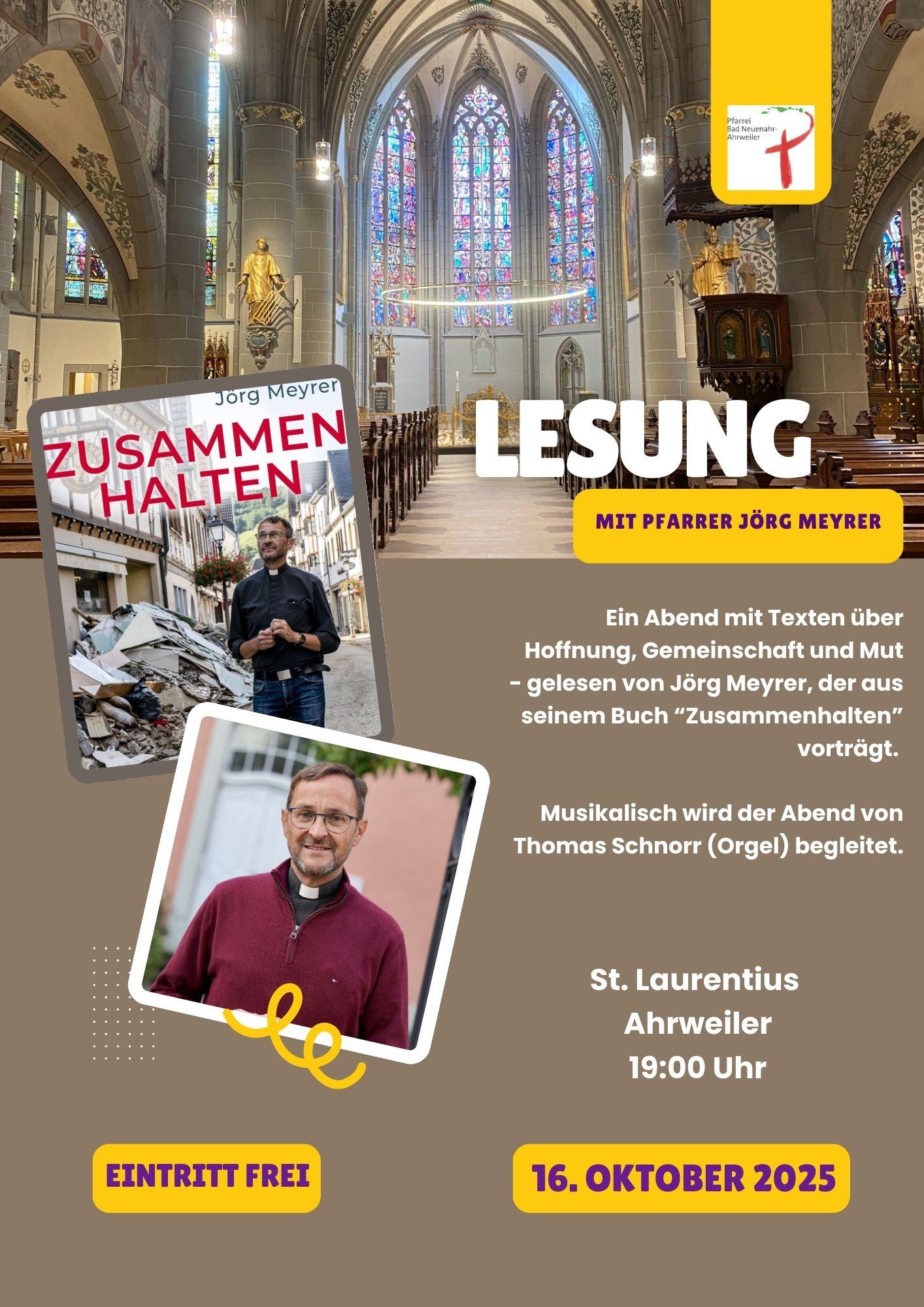 Plakat Lesung mit Jörg Meyrer