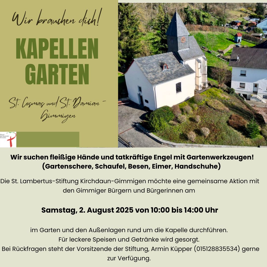 St. Lambertus Verschönerungsaktion_Gimmigen_Juli25 (c) Nadine Kreuser St. Lambertus Verschönerungsaktion_Gimmigen_Juli25